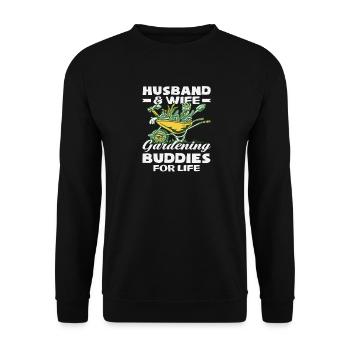 Mari Femme Amant des plantes Jardinier - Sweat-shirt Unisexe - noir - Devant - Alina (178cm) & Michal (187cm)