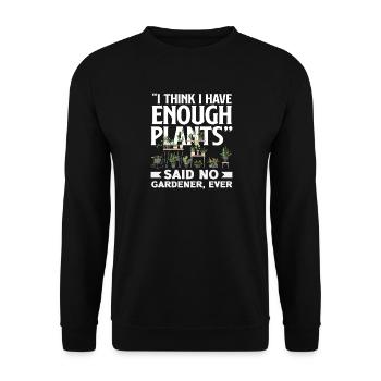 Funny Plant Lover Plants Gardening - Unisex Sweatshirt - black - Front - Alina (178cm) & Michal (187cm)