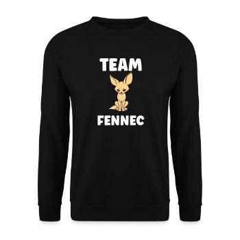 Fennek - Unisex Pullover - Schwarz - Vorne - Alina (178cm) & Michal (187cm)