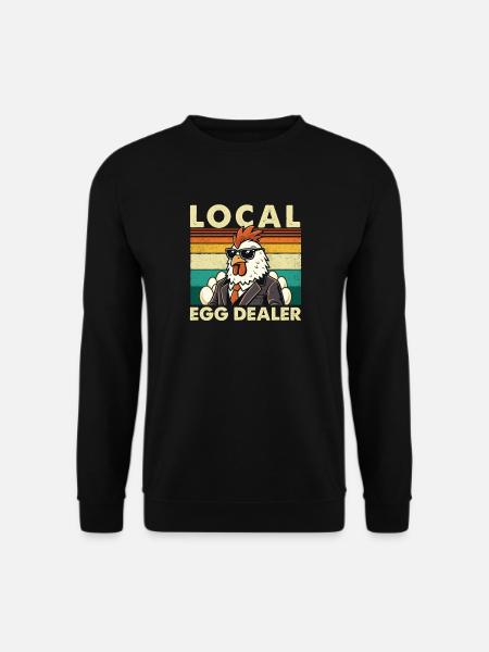 Lokaler Eierhändler Hähnchen-Oster-Bauernspaß - Unisex Pullover - Schwarz