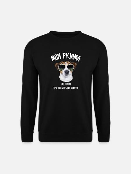 Pyjama Chien Jack Russell Humour
- Sweat-shirt Unisexe - noir