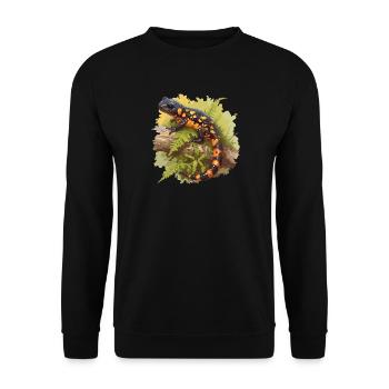 Fire Salamander Salamander - Unisex Sweatshirt - black - Front - Alina (178cm) & Michal (187cm)