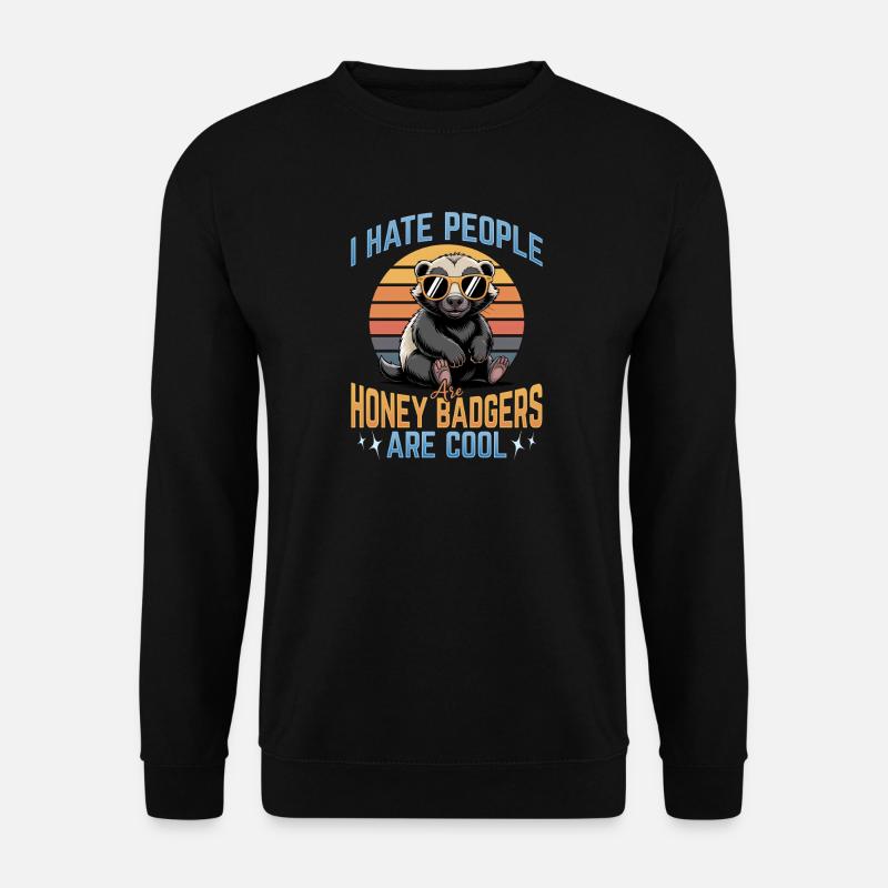 Funny Honey Badger - Unisex Pullover - Schwarz