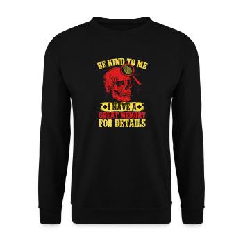 Étudiant en sciences médico-légales, soyez gentils, avez une excellente mémoire - Sweat-shirt Unisexe - noir - Devant - Alina (178cm) & Michal (187cm)
