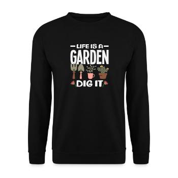 Jardinage amateur de plantes de jardin - Sweat-shirt Unisexe - noir - Devant - Alina (178cm) & Michal (187cm)