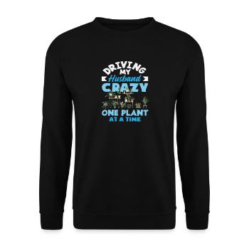 Rendre mon mari fou amoureux des plantes - Sweat-shirt Unisexe - noir - Devant - Alina (178cm) & Michal (187cm)