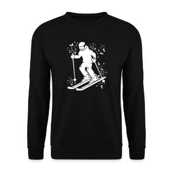 Ski alpin Sports d’hiver Ski nordique - Sweat-shirt Unisexe - noir - Devant - Alina (178cm) & Michal (187cm)