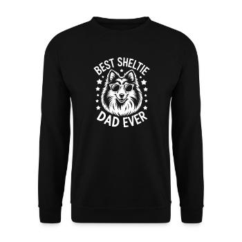 Expressions du chien de berger des Shetland, drôle de cadeau Sheltie - Sweat-shirt Unisexe - noir - Devant - Alina (178cm) & Michal (187cm)