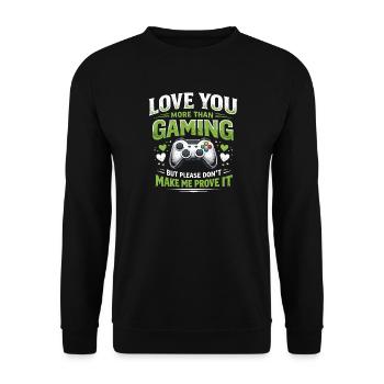 Humorisme drôle de joueur de console de jeu vidéo - Sweat-shirt Unisexe - noir - Devant - Alina (178cm) & Michal (187cm)