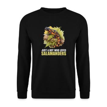 Fire Salamander Salamander - Unisex Sweatshirt - black - Front - Alina (178cm) & Michal (187cm)