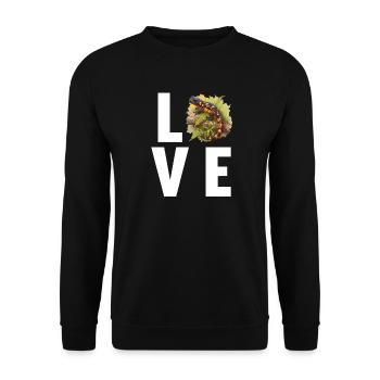 Fire Salamander Salamander - Unisex Sweatshirt - black - Front - Alina (178cm) & Michal (187cm)