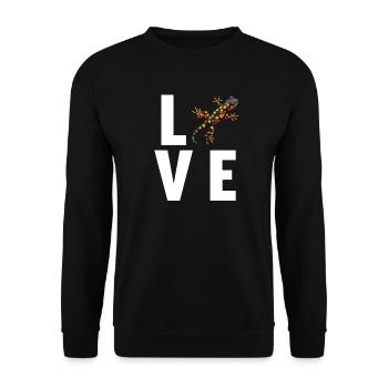 Fire Salamander Salamander - Unisex Sweatshirt - black - Front - Alina (178cm) & Michal (187cm)