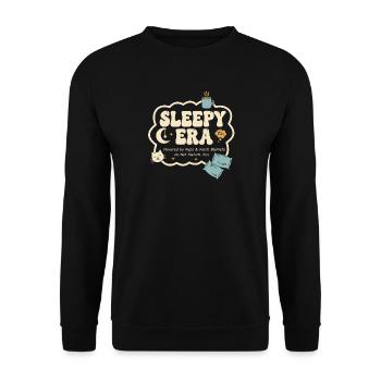 Sleepy Era Naps and Warm Blankets Relaxation - Unisex Sweatshirt - black - Front - Alina (178cm) & Michal (187cm)