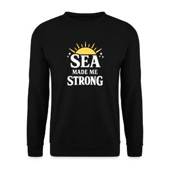 Seemannschaftsgeschenk Für Deckhand Ocean Work - Unisex Pullover - Schwarz - Vorne - Alina (178cm) & Michal (187cm)