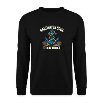 Seemannschaftsgeschenk Für Deckhand Ocean Work - Unisex Pullover - Schwarz - Vorne - Alina (178cm) & Michal (187cm)