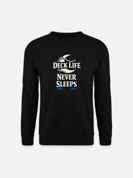 Seemannschaftsgeschenk Für Deckhand Ocean Work - Unisex Pullover - Schwarz