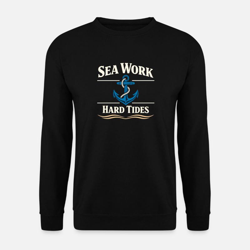 Seemannschaftsgeschenk Für Deckhand Ocean Work - Unisex Pullover - Schwarz