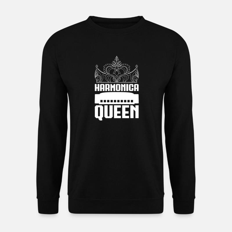 Harmonica Musican Queen Harmonica - Unisex Pullover - Schwarz