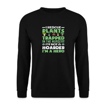 Plant In The Nursery Plant Lovers - Unisex Sweatshirt - black - Front - Alina (178cm) & Michal (187cm)