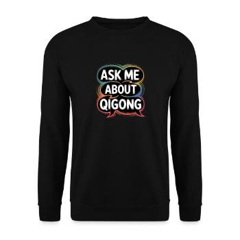 Qigong Tai Chi - Sweat-shirt Unisexe - noir - Devant - Alina (178cm) & Michal (187cm)