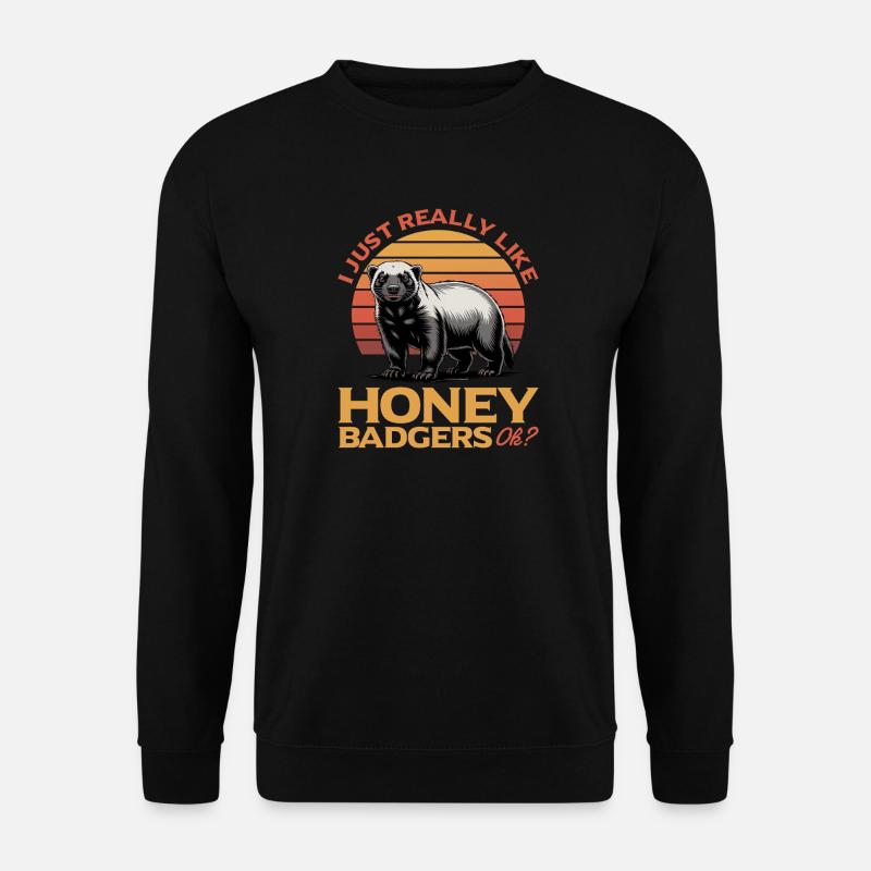 Funny Honey Badger - Unisex Pullover - Schwarz