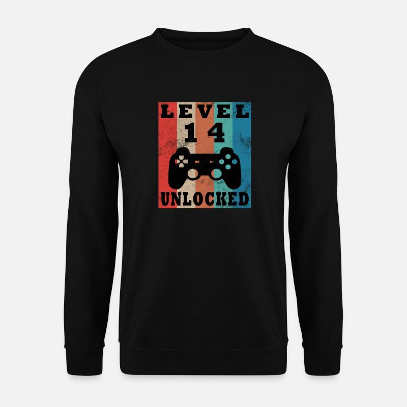 Level 14 Unlocked Gamepad - Unisex Sweatshirt - black