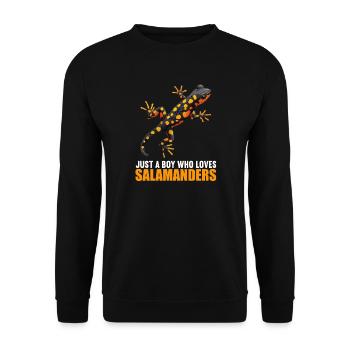 Fire Salamander Salamander - Unisex Sweatshirt - black - Front - Alina (178cm) & Michal (187cm)