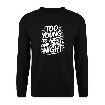 Statement design for night owls - Unisex Sweatshirt - black - Front - Alina (178cm) & Michal (187cm)