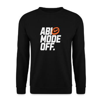 Abio Mode Off - Unisex Sweatshirt - black - Front - Alina (178cm) & Michal (187cm)