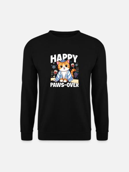 Joyeuse Pâte sur l’amoureux des chats Drôle de Pessa’h - Sweat-shirt Unisexe - noir