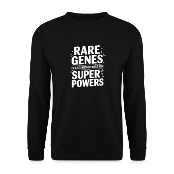 Rare Genes is Just Another Word for Superpowers - Unisex Sweatshirt - black - Front - Alina (178cm) & Michal (187cm)