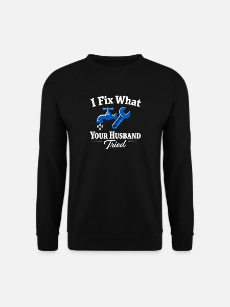 Pipe Whisperer, Plumber, Humor Gift - Unisex Sweatshirt - black