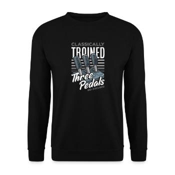 Voiture manuelle, entraînée classiquement - Sweat-shirt Unisexe - noir - Devant - Alina (178cm) & Michal (187cm)