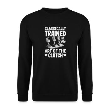 Voiture manuelle, entraînée classiquement - Sweat-shirt Unisexe - noir - Devant - Alina (178cm) & Michal (187cm)