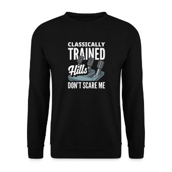 Voiture manuelle, entraînée classiquement - Sweat-shirt Unisexe - noir - Devant - Alina (178cm) & Michal (187cm)