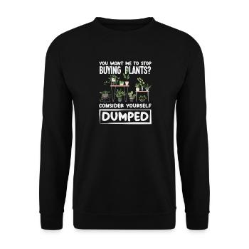 Plant Lover Plants Gardener Hobby - Unisex Sweatshirt - black - Front - Alina (178cm) & Michal (187cm)