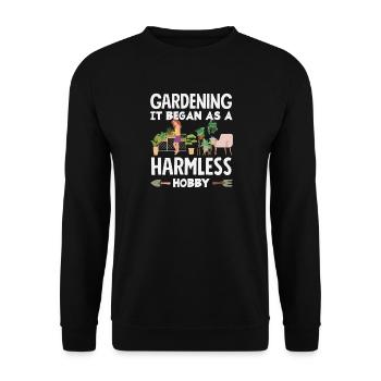 Jardinage Cela a commencé comme un passe-temps inoffensif de botanique - Sweat-shirt Unisexe - noir - Devant - Alina (178cm) & Michal (187cm)