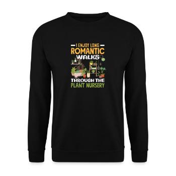Romantic walks through the nursery - Unisex Sweatshirt - black - Front - Alina (178cm) & Michal (187cm)