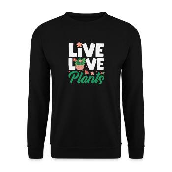 Les amoureux des plantes aiment les plantes succulentes - Sweat-shirt Unisexe - noir - Devant - Alina (178cm) & Michal (187cm)