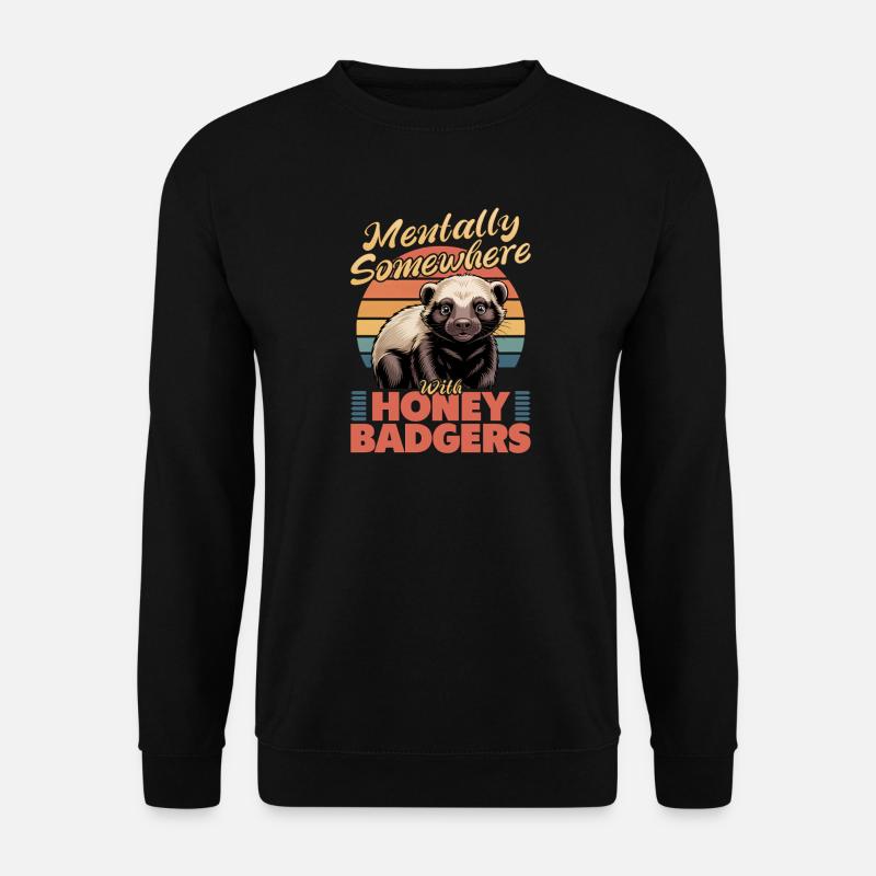 Funny Honey Badger - Unisex Pullover - Schwarz