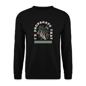 Amateur de plantes, je recommanderais cette plante - Sweat-shirt Unisexe - noir - Devant - Alina (178cm) & Michal (187cm)