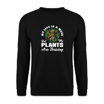 Gardener Plant Lover Plants Succulent - Unisex Sweatshirt - black - Front - Alina (178cm) & Michal (187cm)