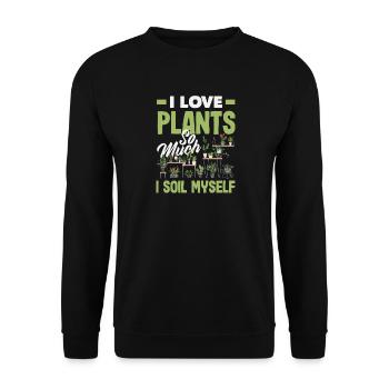 I Love Plant Lover Plants Succulent Garden - Unisex Pullover - Schwarz - Vorne - Alina (178cm) & Michal (187cm)