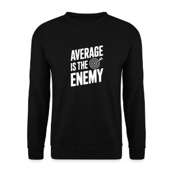 Average is the Enemy - Unisex Sweatshirt - black - Front - Alina (178cm) & Michal (187cm)