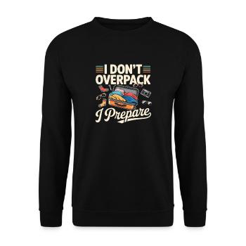 Reise und Rucksackbekleidung für Damen und Herren - Unisex Pullover - Schwarz - Vorne - Alina (178cm) & Michal (187cm)