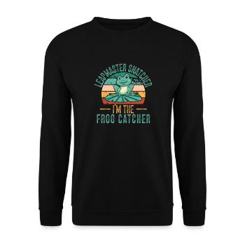 Frog Catcher Leapmaster Snatcher Frog - Unisex Pullover - Schwarz - Vorne - Alina (178cm) & Michal (187cm)