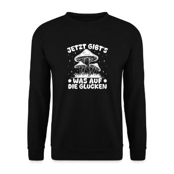 Les champignons morilles, maintenant quelque chose sur les chasseurs de champignons caqueteurs - Sweat-shirt Unisexe - noir - Devant - Alina (178cm) & Michal (187cm)