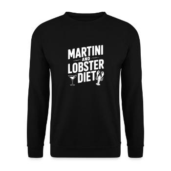 Martini- und Hummerdiät - Unisex Pullover - Schwarz - Vorne - Alina (178cm) & Michal (187cm)