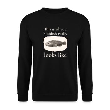 Ressemble vraiment à – Un design des Lumières - Sweat-shirt Unisexe - noir - Devant - Alina (178cm) & Michal (187cm)