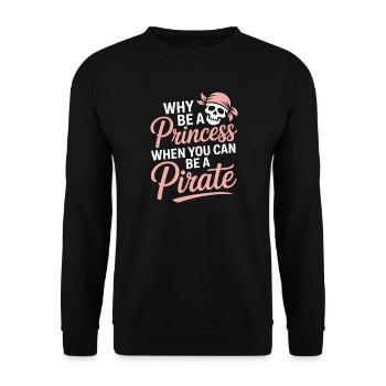 Attitude de la princesse pirate - Sweat-shirt Unisexe - noir - Devant - Alina (178cm) & Michal (187cm)